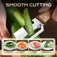 thumbnail image 6 of Multi-Functional Vegetable Peeler for Kitchen, 2 Pcs Ultra-Sharp Stainless Steel Blade with Wooden Handle, Built-in Bottle Opener, Swivel Peeler for Potato, Fruit, 6 of 9