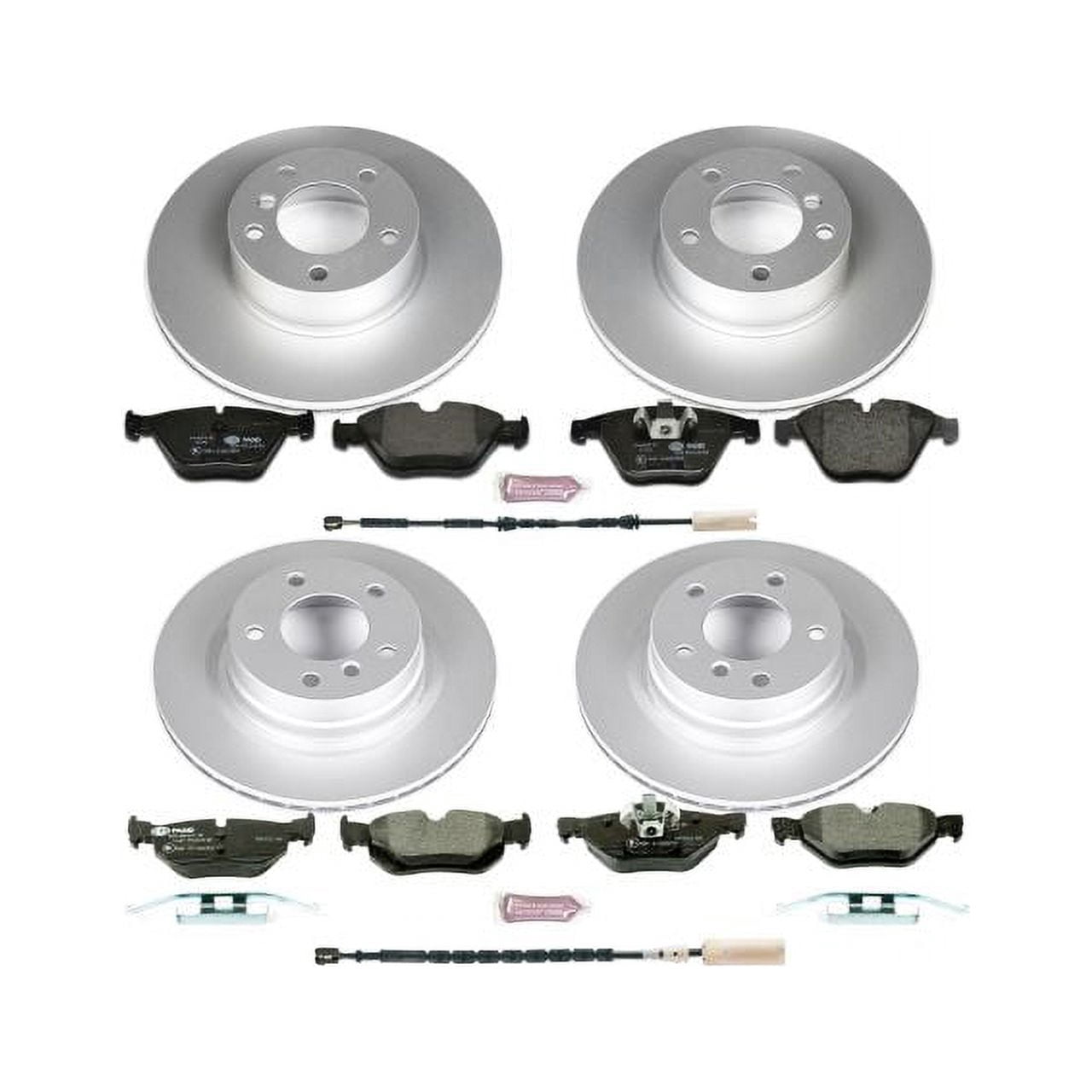 Power Stop Front and Rear Euro-Stop ECE-R90 Certified Brake Pad and Rotor Kit ESK6072