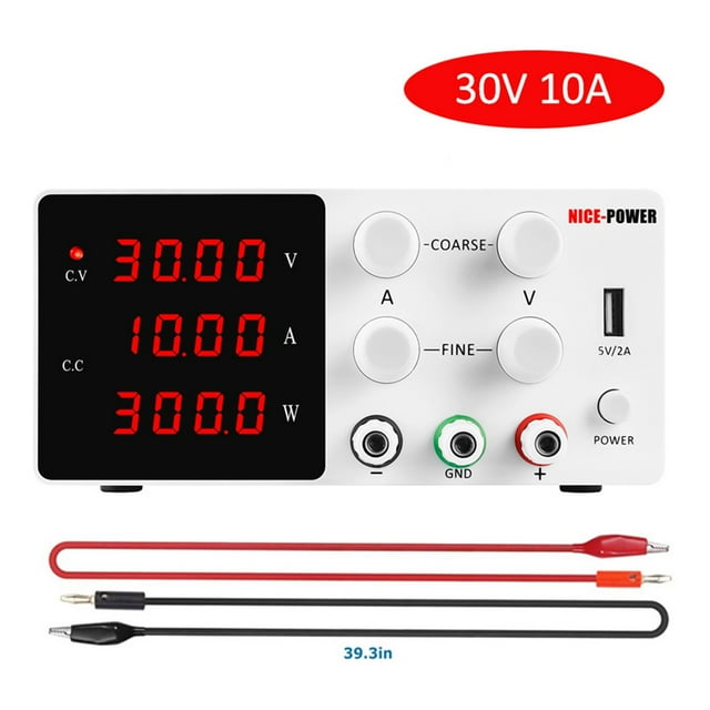 Alimentation de Laboratoire USB DC 60V 5A Régulée, Réglable, Régulateur de Tension 30V 10A, Stabilisateur, Commutation, Source de Banc