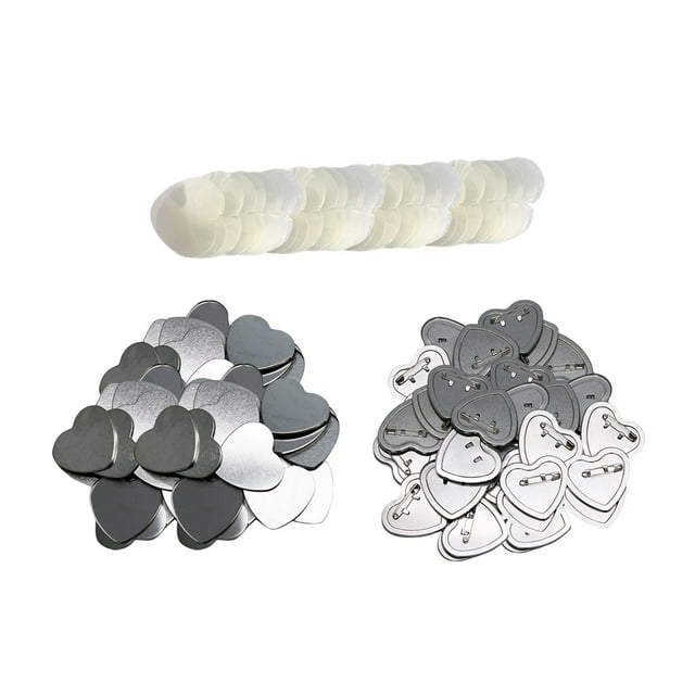 100 X Insignias De Botones En Blanco Materiales Suministro De Carcasas De Metal Para La Fabricación De Insignias Sunnimix Parte de la insignia del botón