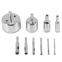 10Pcs Diamond Hole Saw 3-50mm Drill Bit Saw Set Tile Ceramic Marble Glass Cutter