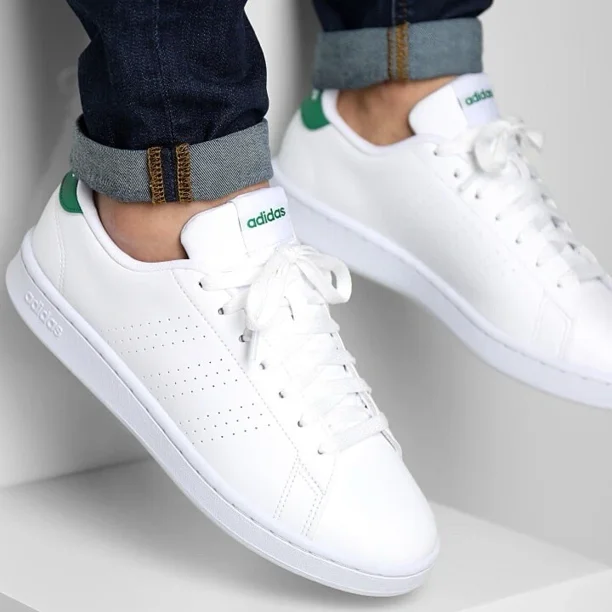 Adidas Advantage Men's Tennis Shoes White Sneaker Athletic Trainer Footwear #300
