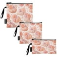 thumbnail image 2 of 3 Size Reusable Food Storage Bags Set Airtight Zipper Closure Lunch Snacks Travel Organizer Pastel Pink Pumpkins, 2 of 8