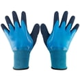 thumbnail image 2 of QAZbgdl Waterproof Gardening Gloves for Women & Men | Non-Puncture Thorn Protection for Planting & Foraging | Light Blue Artificial Leather Work Gloves | 1-Pair Pack, 2 of 6