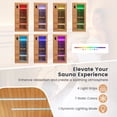 thumbnail image 3 of Costway 1 Person Far Infrared Wooden Sauna Room with Bluetooth Speakers, 9 Carbon Heaters, 3 of 6