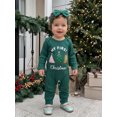 thumbnail image 2 of RUINIXCW Baby Girl First Christmas Outfit Letter Long Sleeve Romper Bow Headband, 2 of 8