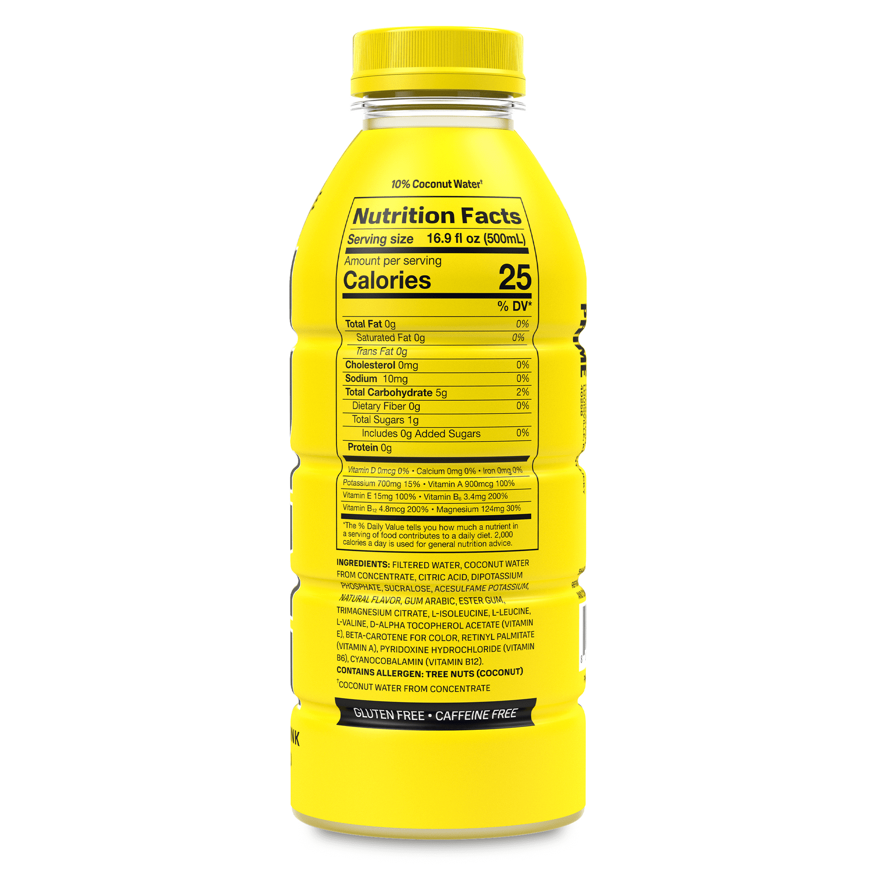 Prime Hydration with BCAA Blend for Muscle Recovery - Lemonade (12 Drinks, 12 Fl Oz. Each)