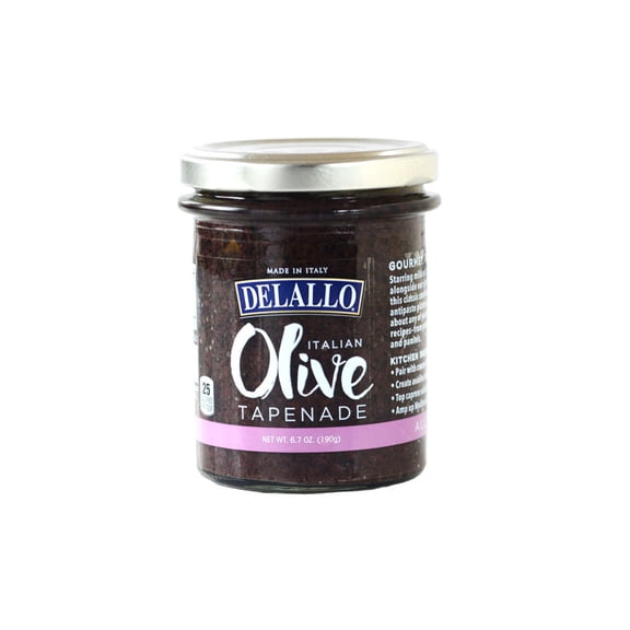 (Pack of 6), Delallo Black Olive Tapenade, 6.7 oz