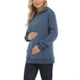 thumbnail image 7 of Olyvenn Maternity Tops Women's Nursing Tops Short Sleeve Crew Neck for Breastfeeding Tee Shirts Soft Comfort Double Layer Pregnancy Blouse Blue 6, 7 of 7