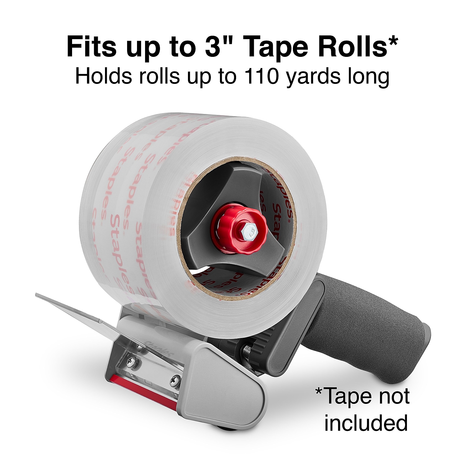 Staples Comfort Grip 3" Packing Tape Dispenser Gray (ST56467)