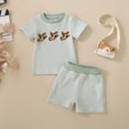 thumbnail image 2 of UAYOTSE Toddler Baby Boy Summer Clothes Embroidered T Shirt Short Set Outfit,Sizes 6-12 Months, 2 of 9