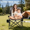 thumbnail image 2 of EVER ADVANCED High Back Oversized Camping Chair, 500lbs Capacity Heavy Duty Folding Chair for Adults, Portable Collapsible Lawn Chair with Side Pockets, Black, 2 of 9