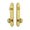 thumbnail image 3 of Grandeur 839843 Arc Solid Brass Tall Plate Single Cylinder Keyed Entry Set - Nickel, 3 of 6