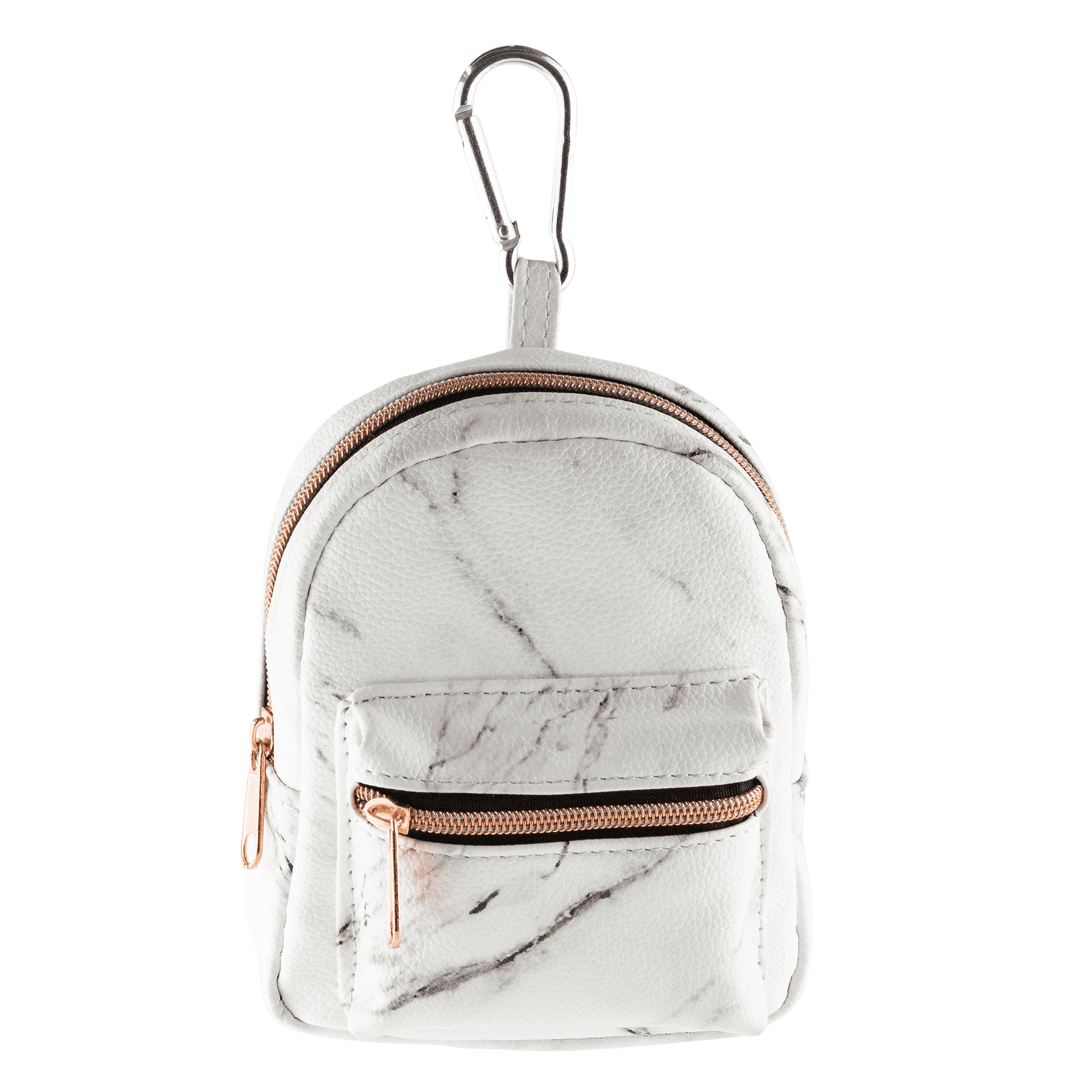 Marble Mini Backpack Crossbody Bag - Black & White