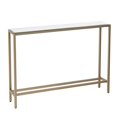 thumbnail image 2 of Pemberly Row Contemporary Narrow Mirror Top Console Table in Gold, 2 of 11