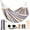 Coffee, variant on Hammocks Outdoor Camping Double Hammock with Spreader Bar, Tassel, Hammocks for Outside, Beige