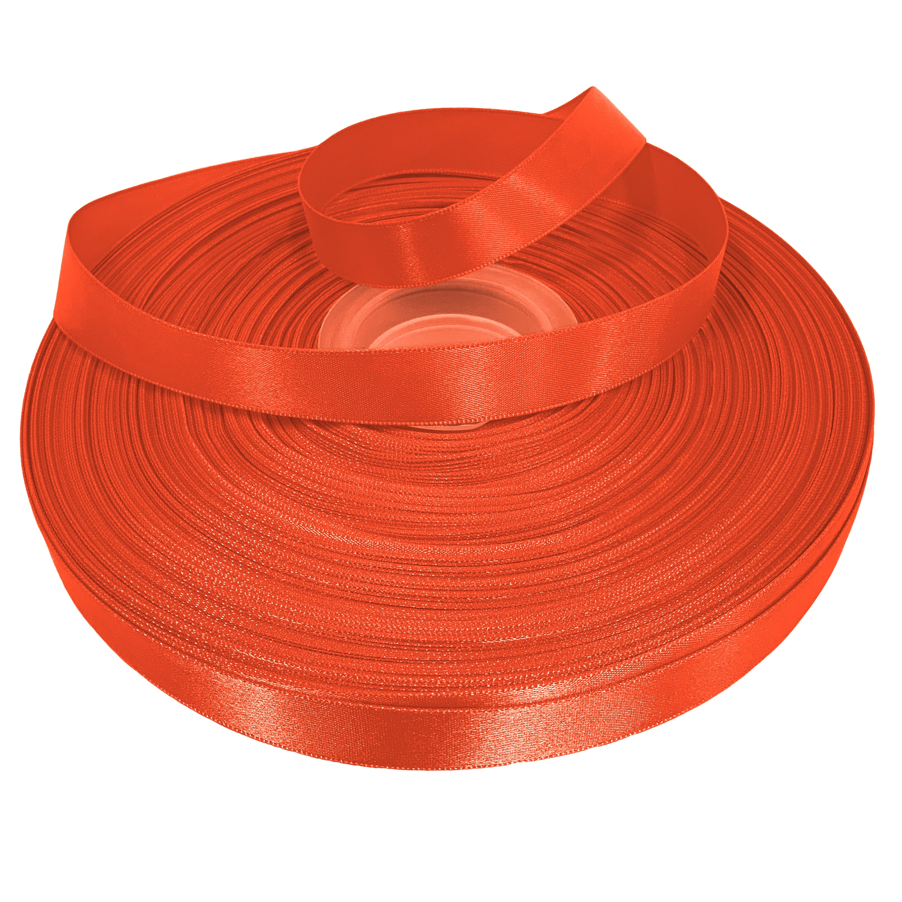 Orange Single Face Satin Ribbon, 5/8" x 100 Yards by Gwen Studios