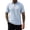 Light Blue, variant on Mens Textured Polo Shirts Knit Jacquard V Neck Short Sleeve Tee Casual Vintage Buttonless Shirts Navy M