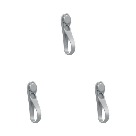 Wall Mounted Punch Adhesive Removable Holder Organizer Garland Hooks For Mantle Garland Straps For Mantle Adhesive Garland Hangers For Mantle Christmas Garland Hooks(Grey*3)