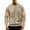 Khaki, variant on Annhoo Men's Solid Color Sweater Corduroy Long Sleeve Comfy Loose Crew Neck Sweatshirts with Pocket Warm Trendy Pullover