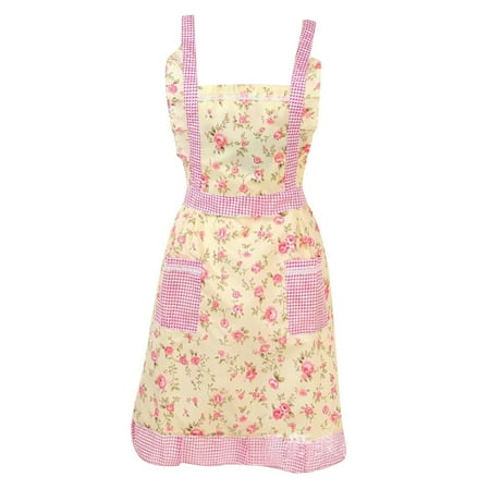 

Home Apron Cooking Cotton Kitchen Bib Restaurant For Pocket Lady Women Kitchen，Dining Bar Snowman Aprons for Women