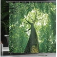thumbnail image 4 of Ambesonne Nature Shower Curtain, Leaves Tree Branches, 69"Wx70"L, Green Pale Green Brown, 4 of 5