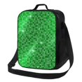 thumbnail image 1 of Fotbe Shiny round green sequins Lonchera Bolsa de Almuerzo para Hombres y Mujeres, Lonchera de Gran Capacidad, Bolsa de Almuerzo Reutilizable, Bolsa Térmica Aislante, 1 of 7