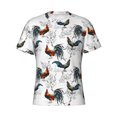 thumbnail image 3 of Naloa Cool Chicken Men's T-Shirt Sport T-shirt Men's Basic Tee Casual Men's Shirt, Round Neck, Short Sleeves - Large, 3 of 5