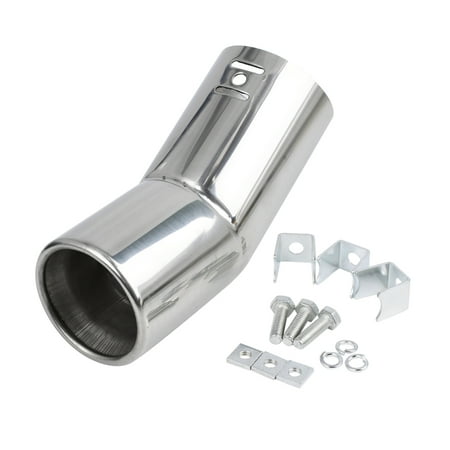 - Unique Bargains 60mm Inlet Chrome Curved Car Vehicle Exhaust Muffler Ends Tail Pipe Tip