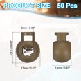 thumbnail image 2 of Uxcell Plastic Cord Lock, Single Hole Toggle Stopper Round Balls Shaped Adjustable Cord Stops Fastener Light Olive Green, 2 of 6