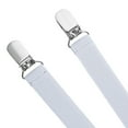 thumbnail image 7 of Toptie Men's Solid Suspenders Elastic 3/4 Inch X Back Adjustable Suspenders-White, 7 of 7