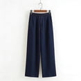 thumbnail image 6 of Hueook Women's Sweatpants Barrel Y2k Loose Casual and Linen Drawstring Pants with Pockets Navy L, 6 of 6