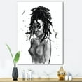 thumbnail image 2 of Black and White Portrait of African American Woman V 16 in x 32 in Painting Canvas Art Print, by Designart, 2 of 4
