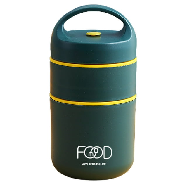 LCXmlly Food Container Leakproof Thermal Lunch Box High Capacity 3H Heat Preservation 510ml/680ml Single/Doublelayer Food Storage