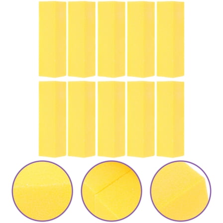 GOOHOCHY  10 Pcs Professional Nail File Buffer Block for Nails Yellow