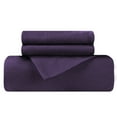 thumbnail image 2 of BNM Flannel Cotton Solid Duvet Set, Full/Queen, Purple, 2 of 9