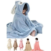 Unisex Baby Hooded Bath Towel, Toddler Soft Absorbent Animal Bathrobe Blanket Toddlers Shower Gifts for Boys Girls 27.5" x 55"