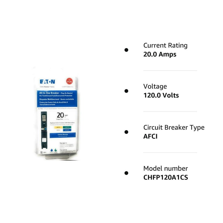 CH 20 Amp All in One AF/GF Plug-On-Neutral Breaker CH 20 Amp All in One AF/GF Plug-On-Neutral Breaker