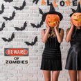thumbnail image 4 of Weiweiguan Halloween Signs Guide Warning Board Iron Painting Decorative Plate Tin Sign, 4 of 6