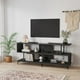 thumbnail image 4 of Yeshouse Soporte de TV con estantes de almacenamiento para TV de 65 pulgadas, centro de entretenimiento y mesa de consola de TV Industrial para sala de estar, dormitorio, negro, 4 of 7
