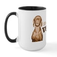 thumbnail image 2 of CafePress - Say Vizsla Mugs - 15 oz Ceramic Large White Novelty Mug, 2 of 4