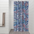thumbnail image 2 of Blue Paisley and Floral Pattern Shower Curtain 36"x72" ,Bathroom Decorative Shower Curtains Set with 12 Hooks,Modern Waterproof Washable Shower Curtain, 2 of 6