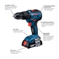 thumbnail image 2 of Kit de taladro/destornillador Bosch GSB18V-490B12 de 18 V con batería de 2 Ah, 2 of 9