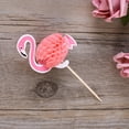 thumbnail image 5 of WHAMVOX Pink 3D Flamingo Cake Toppers for Decoration Creative Paper Picks for Tropical Summer Parties 5.5 Inches, 5 of 8