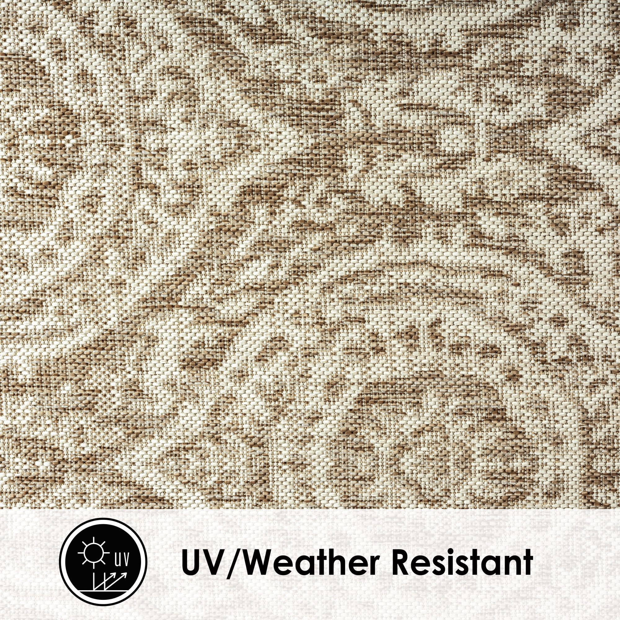 Nicole Miller New York Patio Country Zoe Moroccan Damask Indoor/Outdoor Area Rug, Taupe/Ivory , 7'9"x10'2"
