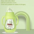 thumbnail image 3 of Biberón Leche para bebé Alimentador de agua Bebida para recién nacidos Aprendizaje de enfermería resistente al calor Taza de pezón para niños pequeños resistente al calor Verde, 240 ml Advancent BA000333-07, 3 of 7