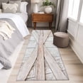 thumbnail image 5 of Farm Door Washable Runner Rugs 2'x6', Village Beige Wood Plank Farmhouse Door Low Pile Throw Entryway Rug Non-Slip Sturdy Edge Binding Carpet for Indoor Bedside Entrance Bedside, 5 of 9