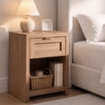 thumbnail image 5 of ARKANTOS Large Nightstand Set of 2, Farmhouse Style Bedside Tables, for Bedroom and Living Room, Natural Oak, 5 of 11
