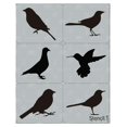 thumbnail image 1 of Juego de plantillas Stencil1 Invierno Navidad Silueta de ave, paquete de 6, 1 of 6