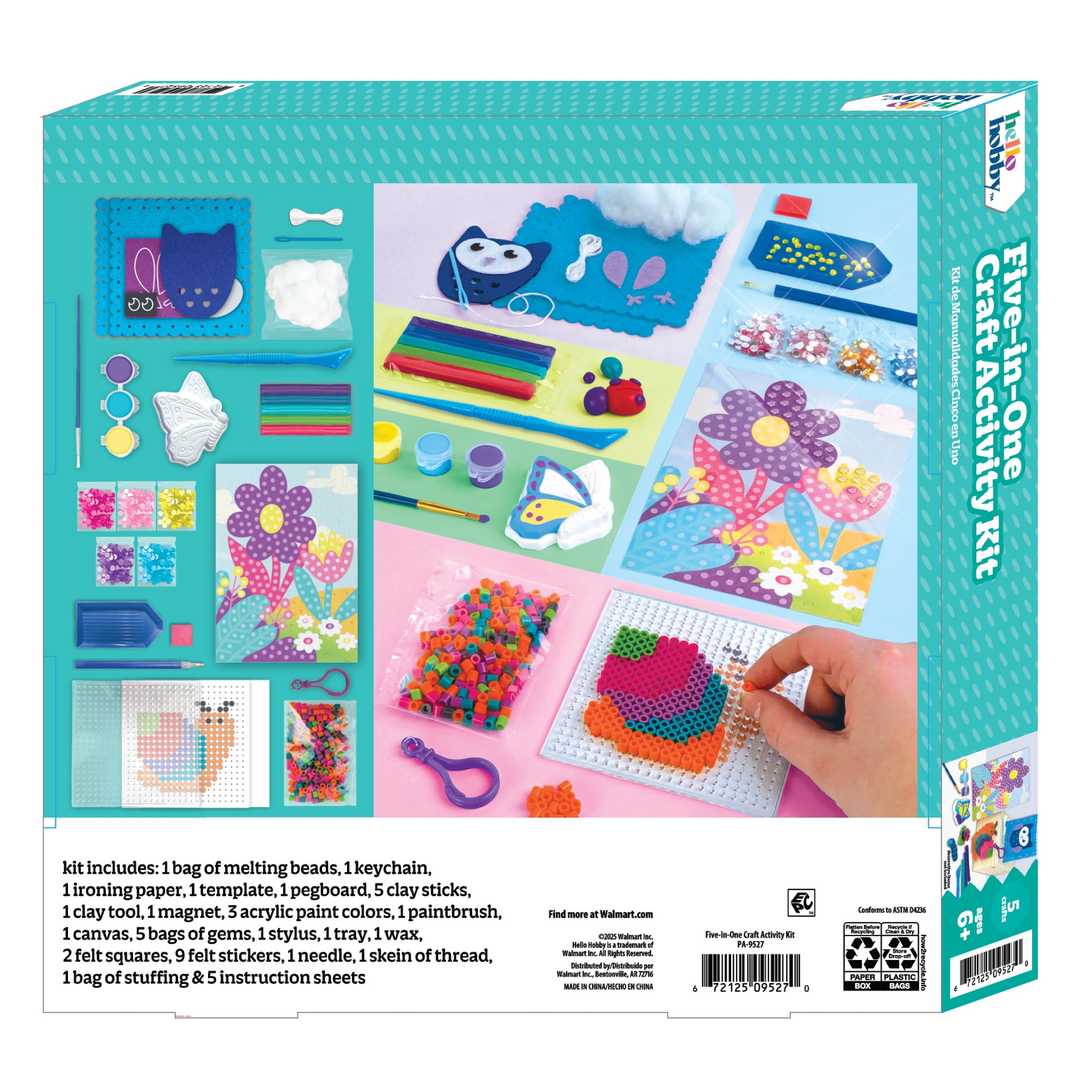 Hello Hobby Five-in-One Arts and Crafts Kit for Kids
